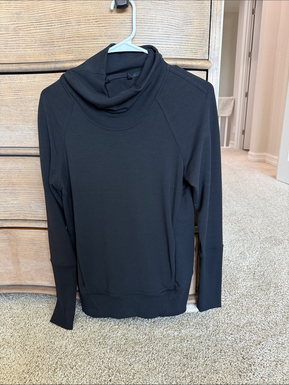 lululemon athletica Black Cowl Neck Sweater